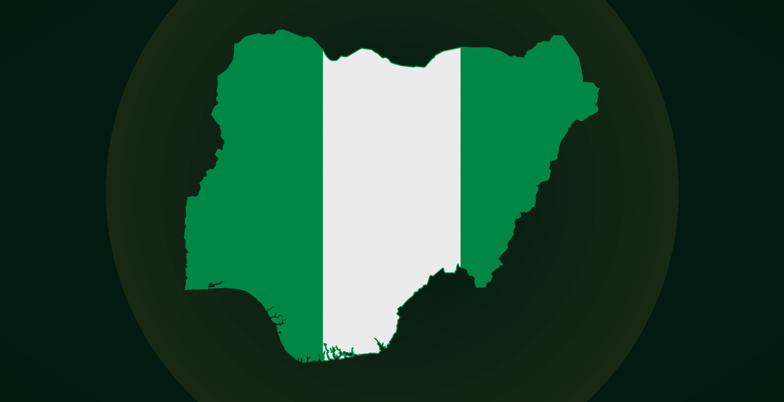 Nigeria, in green and white