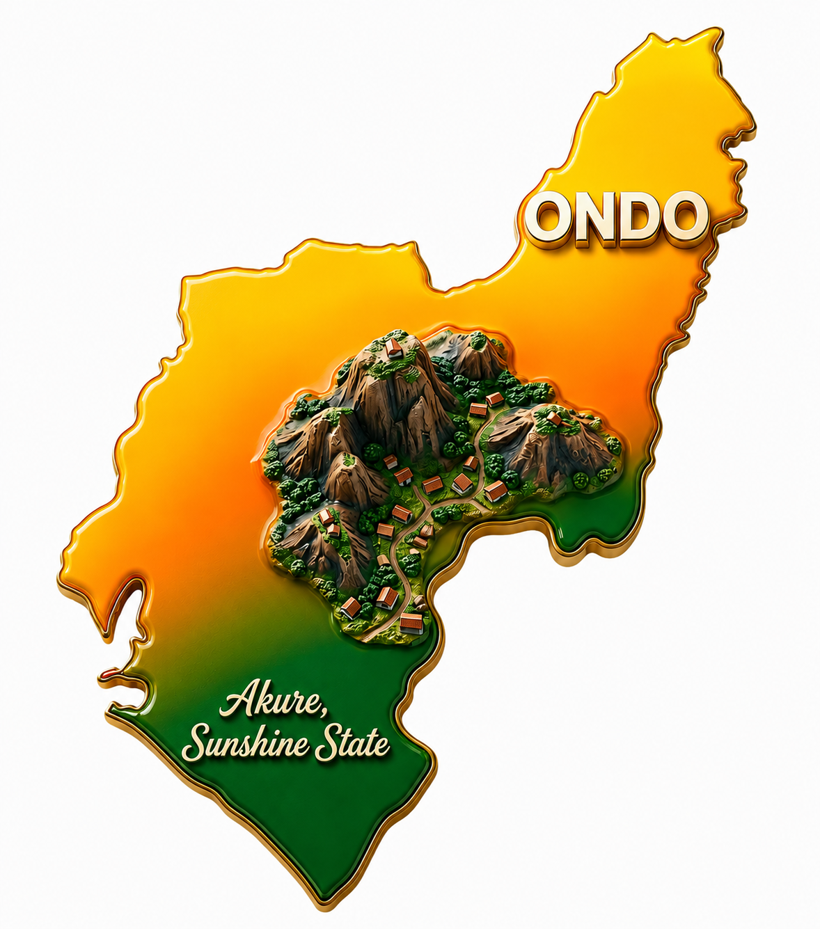 Ondo State Fridge Magnet